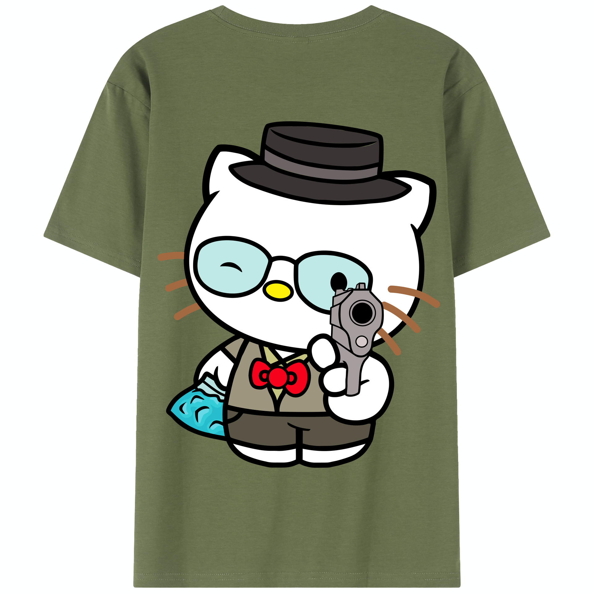 （画像用） Hello Kitty ハローキティ 綿100％半袖Tシャツ（背面プリント）